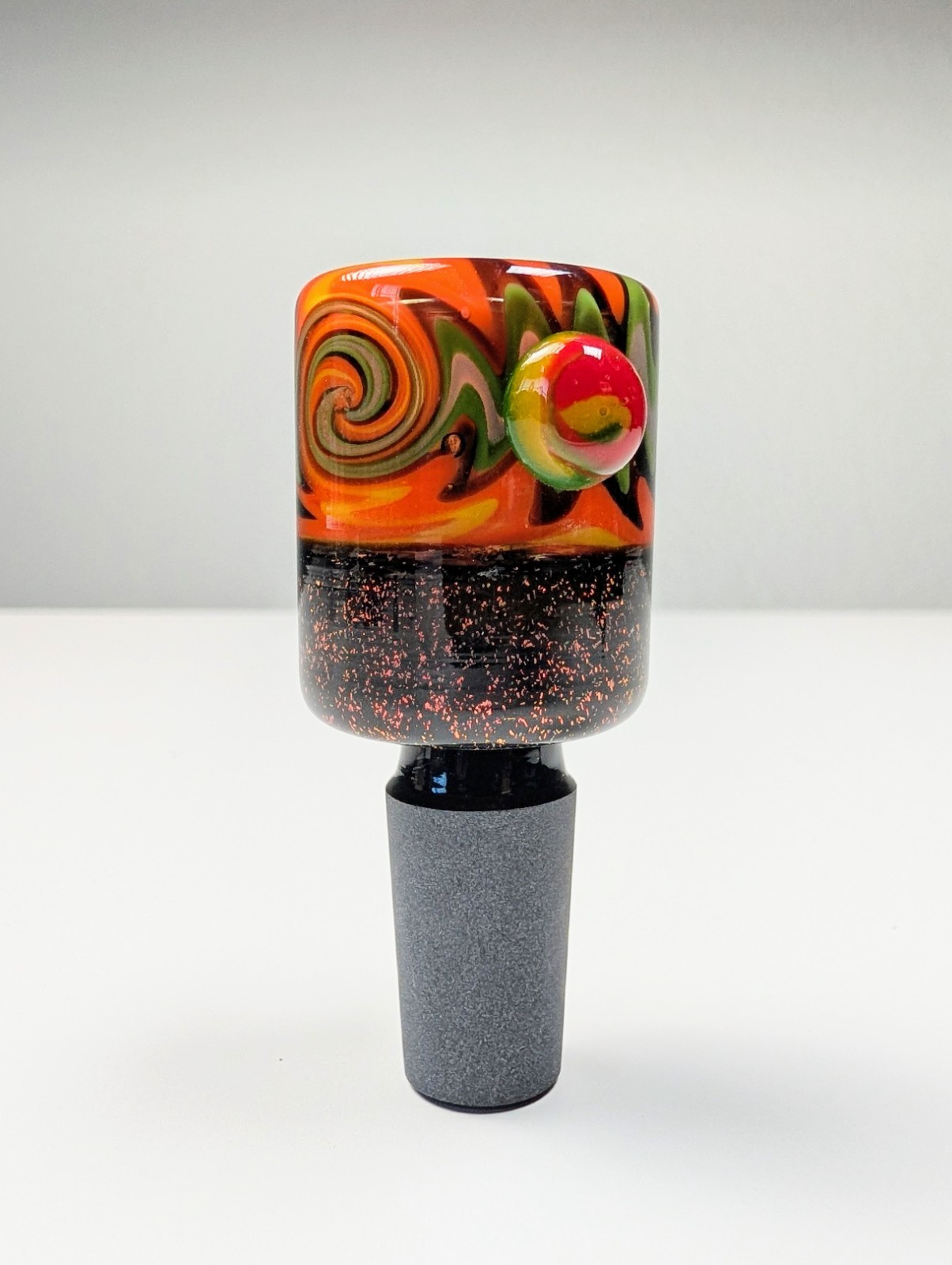 14mm Orange Dream Dichro Wig Wag Quality Glass Bowl Slide Bong Water Pipe Hookah