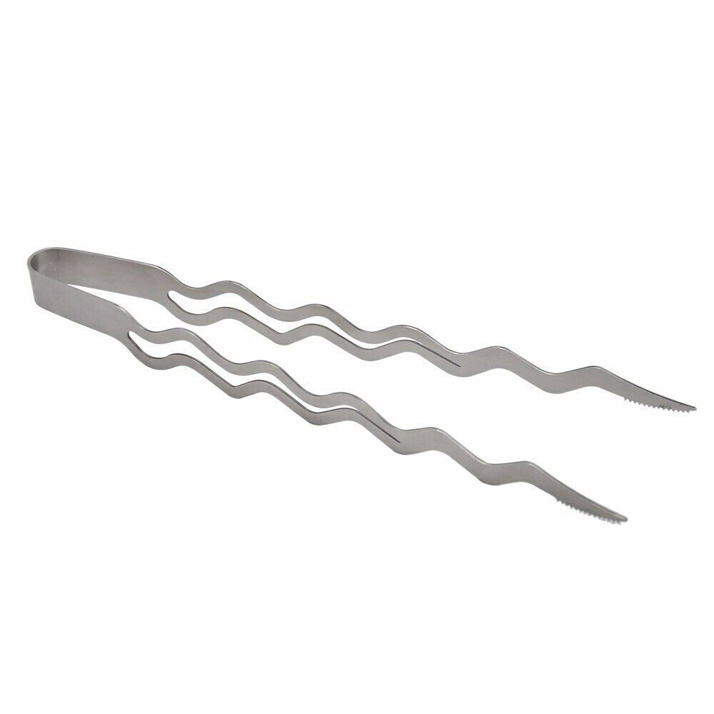 Stainless Steel Shisha Hookah Charcoal Tongs Tweezers Clips Snake Style 11.81 in