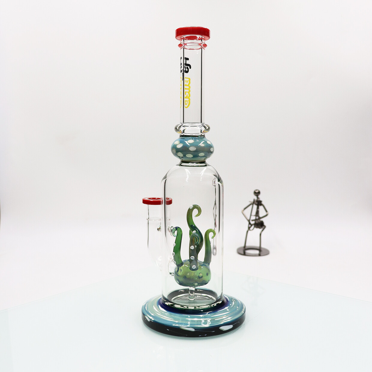 12inch Octopus Glass Waterpipe Smoking Bong Hookahs with Bowl Red High quality