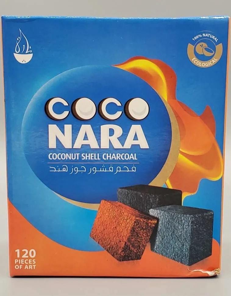Coco Nara Coconut Shell Hookah Charcoal 120 count Premium Lighting Coal CocoNARA