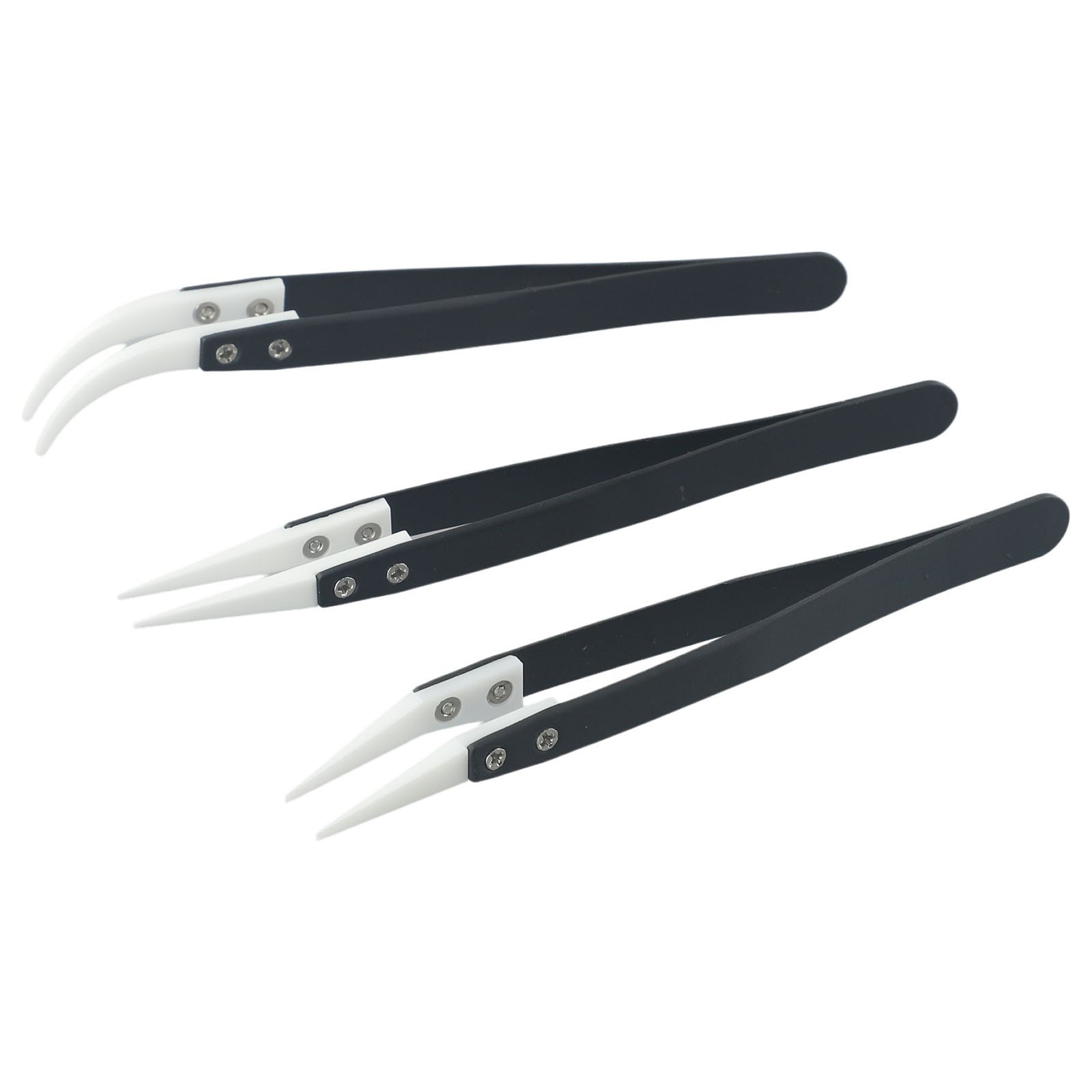 Universial Reverse Tweezers Ceramic Tweezers Industrial Use 135-140mm 3pcs