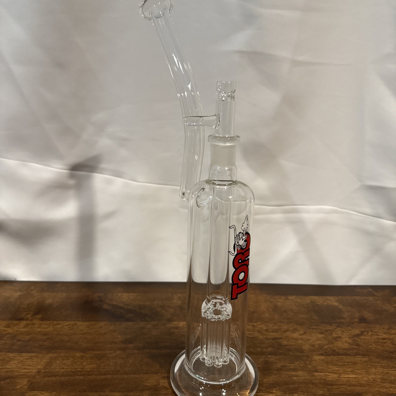 Toro Glass Tree Bubbler Red OG Label With Slide Mobius Sovereignty Heady Glas