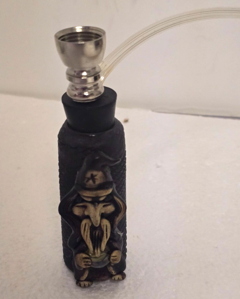 4 » MINI WIZARD BONG – HOOKAH Smoking Tobacco Plastic Hand Pipe (W/ Screens)