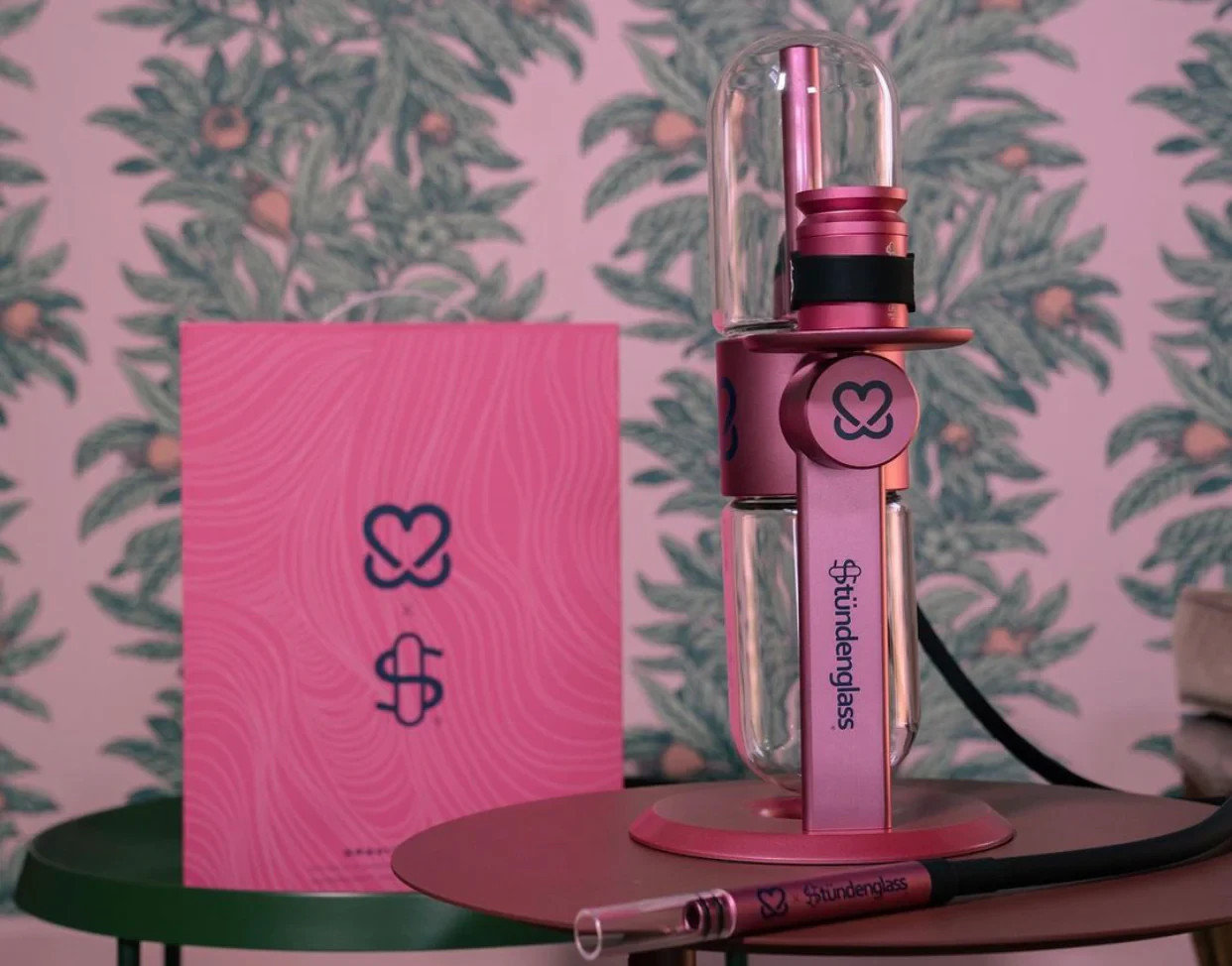 Gravity Hookah Glass Bong Water Pipe 360 Rotating Gravity Bong – Pink