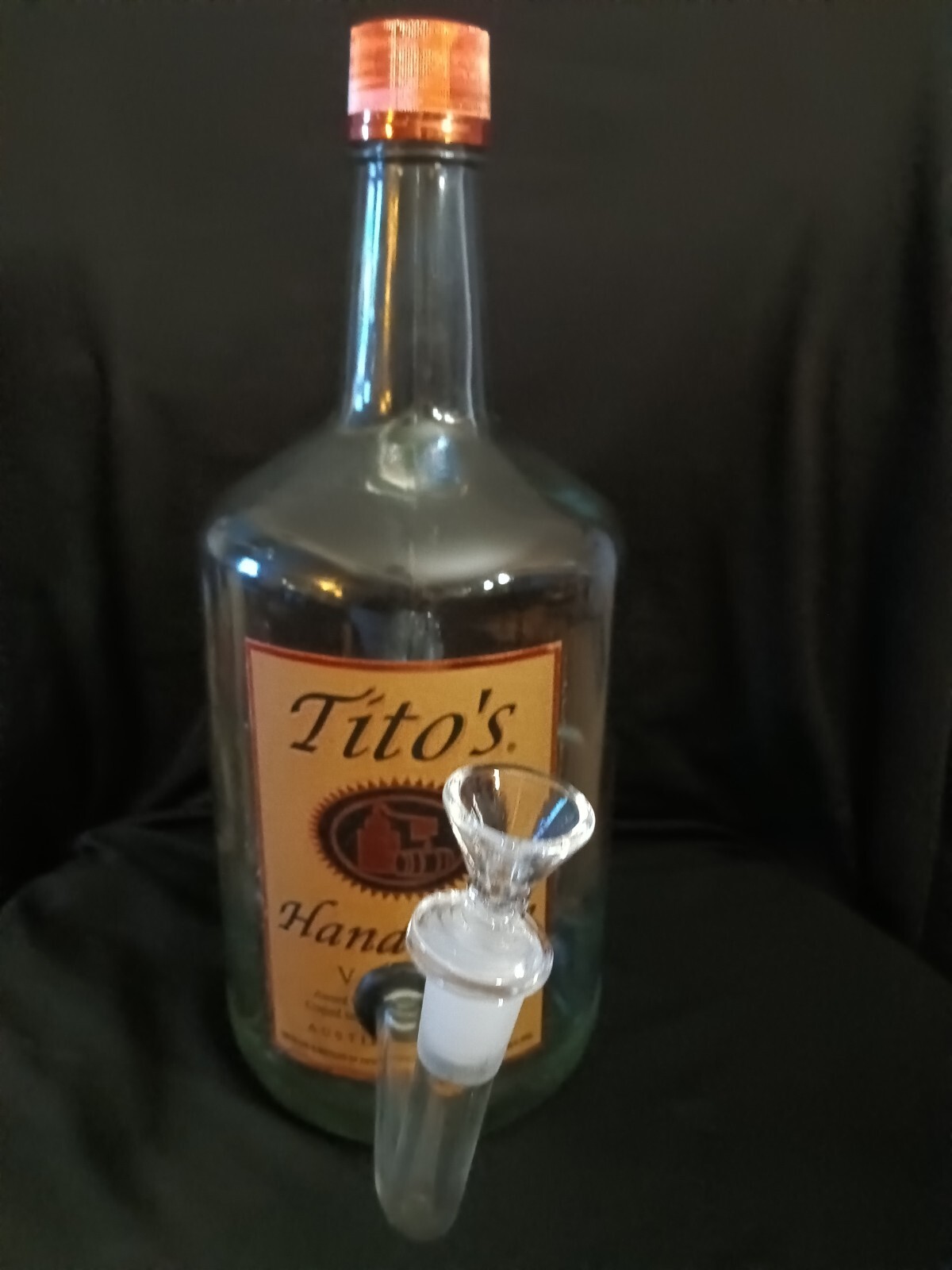 Homemade Large Tito’s Vodka Bong Lamp Hookah Pipe Glass Pipe Tobacco Pipe