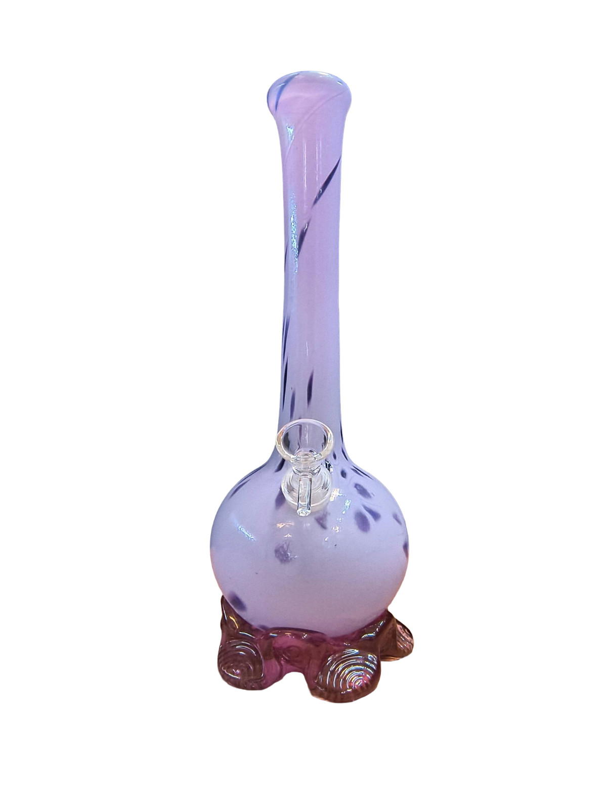 Gassy Glass Collectable Purple Water Pipe 12in 14mm