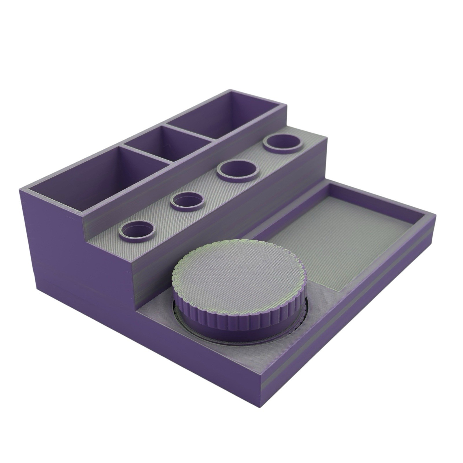 Smoke Station Caddy Rolling Tray 14mm 18mm Slide Holder w/ Grinder & Storage