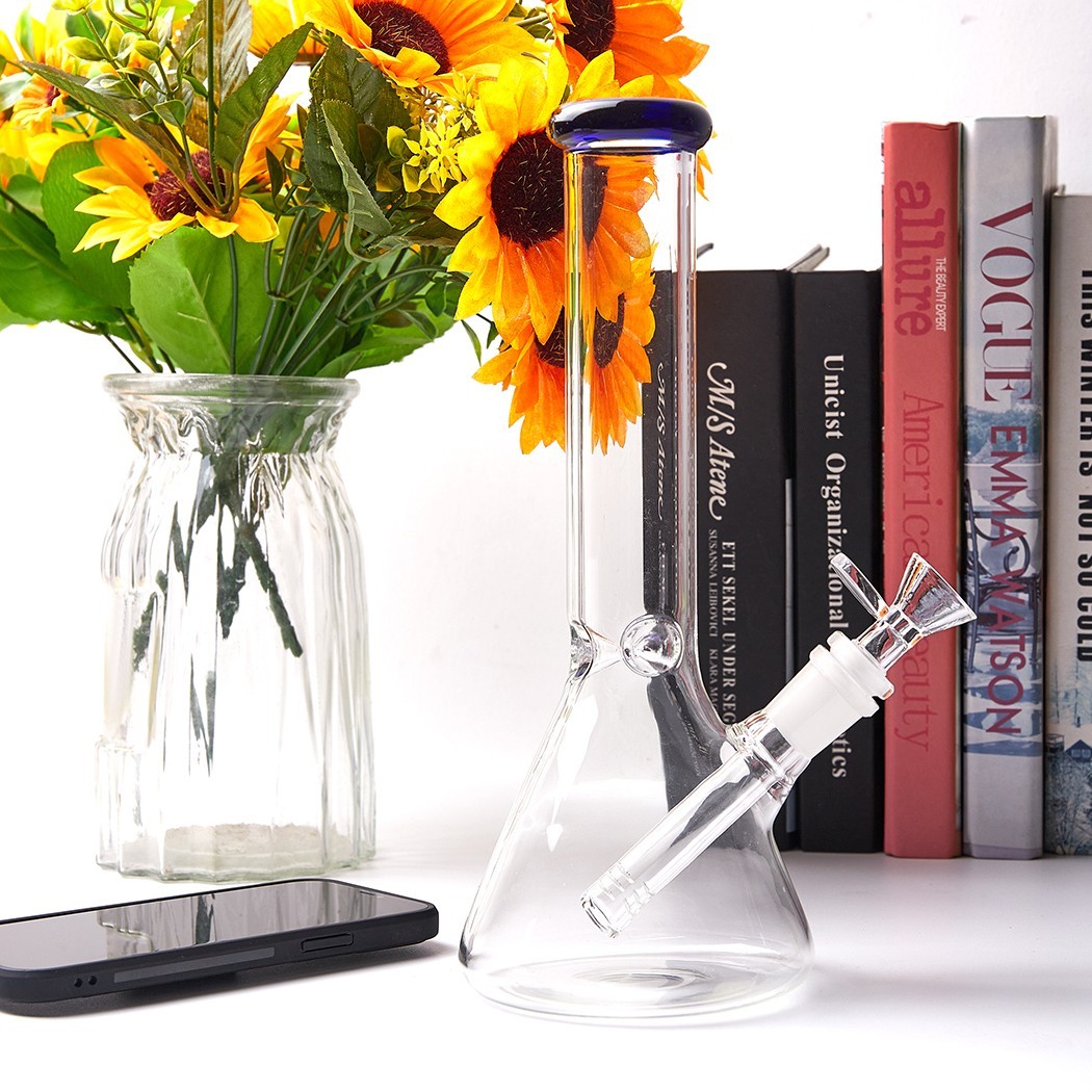 10&Prime; Heavy Duty Glass Bong 10 Free Screens Smoking Tobacco Pipe Beaker 14MM Bowl