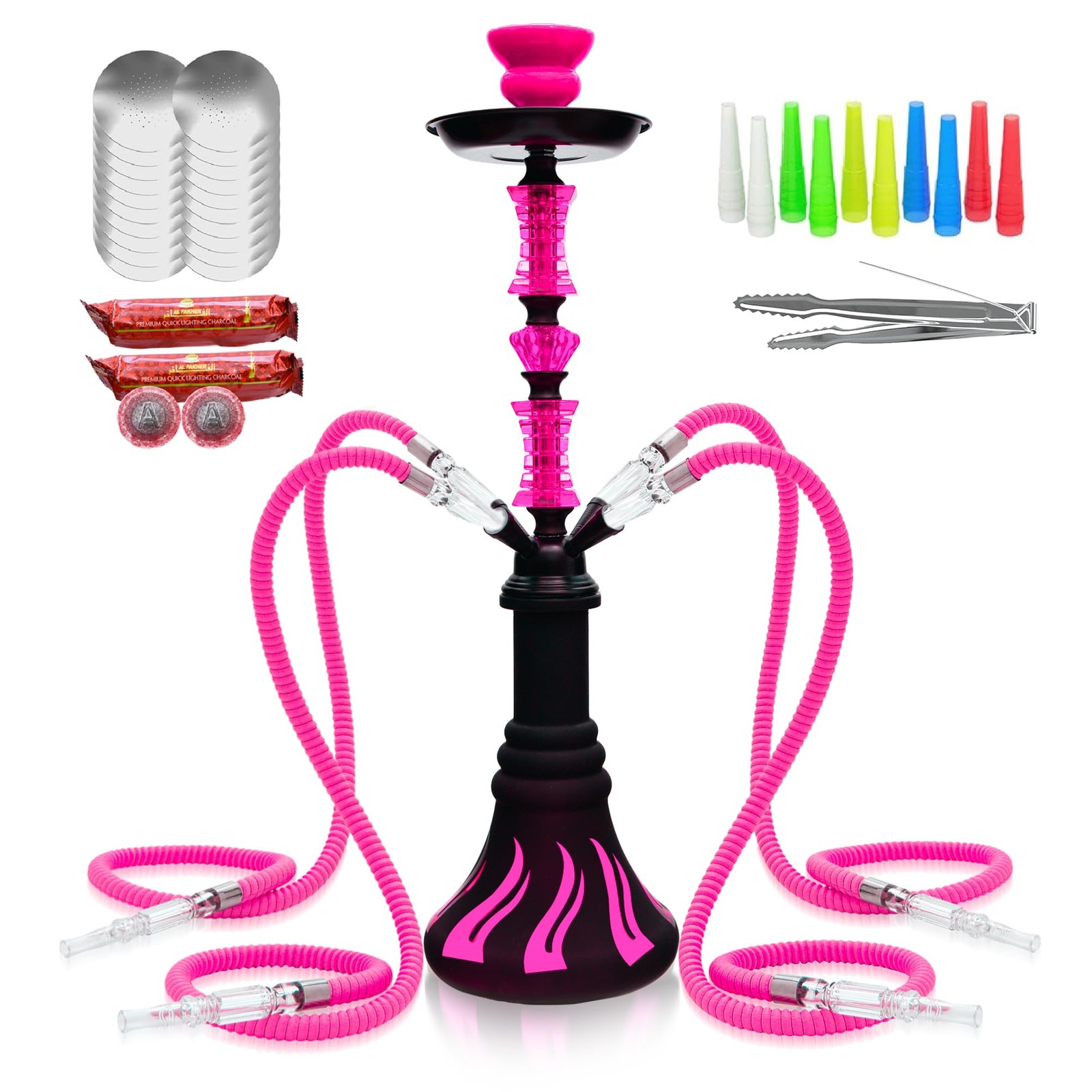 22&Prime; Hookah Set with Everything,Premium Hookah Shisha set,Up to 4 Persons Hook…