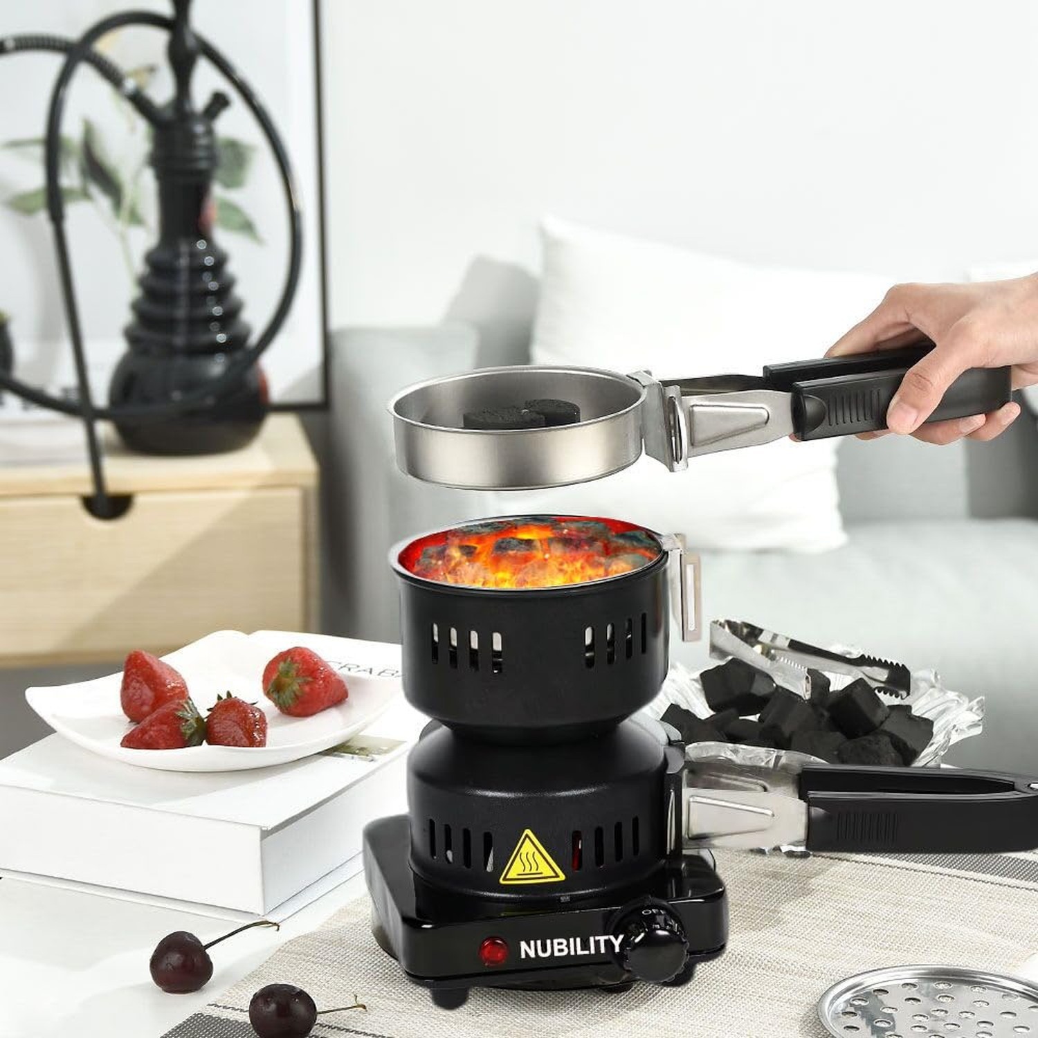 650W Electric Stove Coconut Charcoal Starter, ETL Approved Coal Burner for wi…