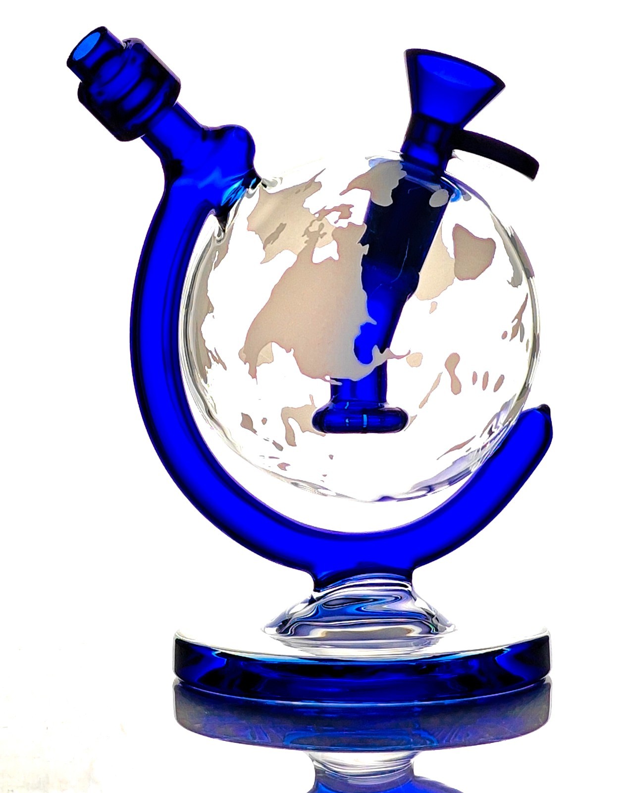 Bong Of The World | Spherical Globe/Earth Water Pipe | Blue, 14mm Bowl Included