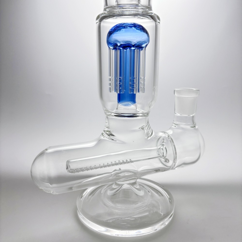 Big 11&Prime; Glass Bong Jellyfish-Inline PERC Smoking Water Pipe Bubbler Hookah Bowl