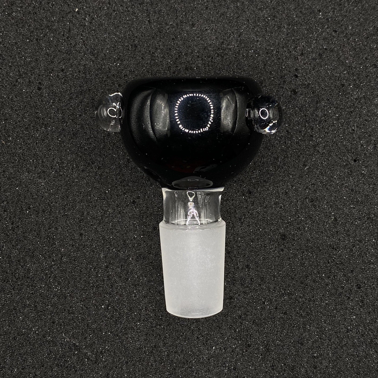 18mm Male Round Black Glass Bowl – USA Fast Free Ship