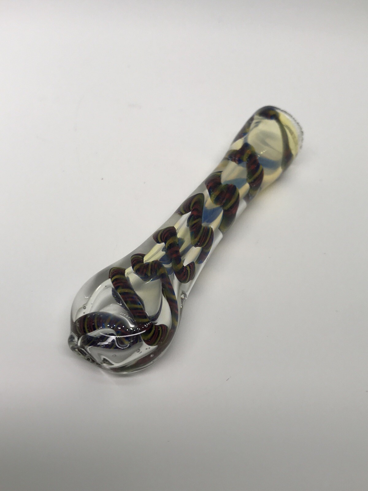 BLOWN GLASS HEAVY HAND ART PIPE BOWL SMOKING 3.5” CHILLUM USA TOBACCO ONE HITTER