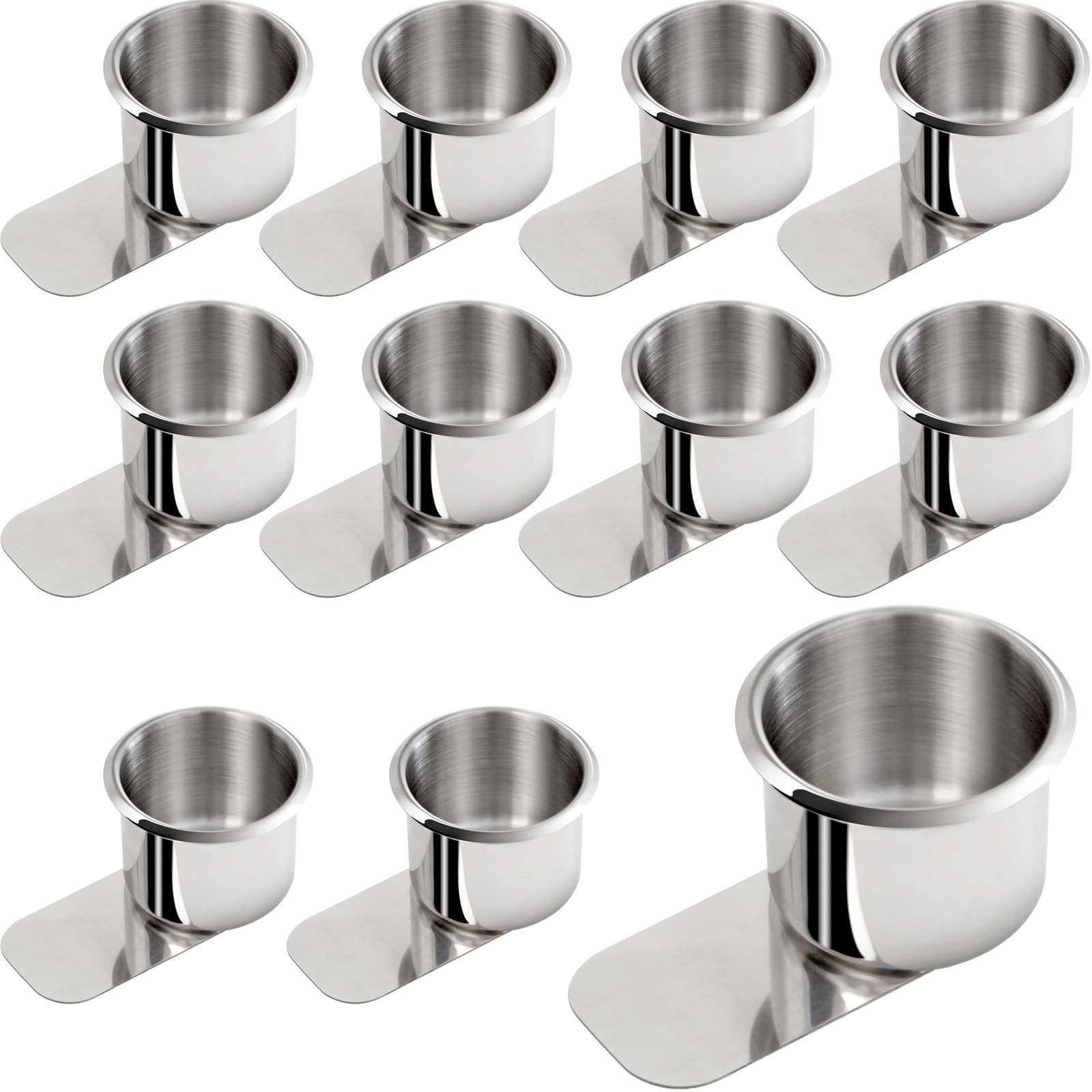 Leyndo 10 Pcs Jumbo Slide Under Stainless Steel Cup Holder Poker Table Slide …