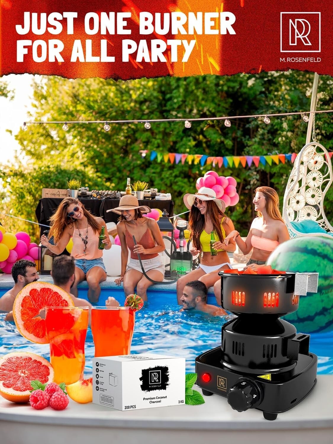 Instant Electric Hookah Coal Heater – Compact Design with Fire-Resistant Build
