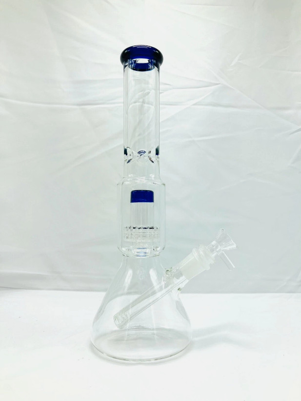 12&Prime; Thick Heavy Blue Glass Beaker Bong Quality Hookah Tobacco Smoking Water Pipe