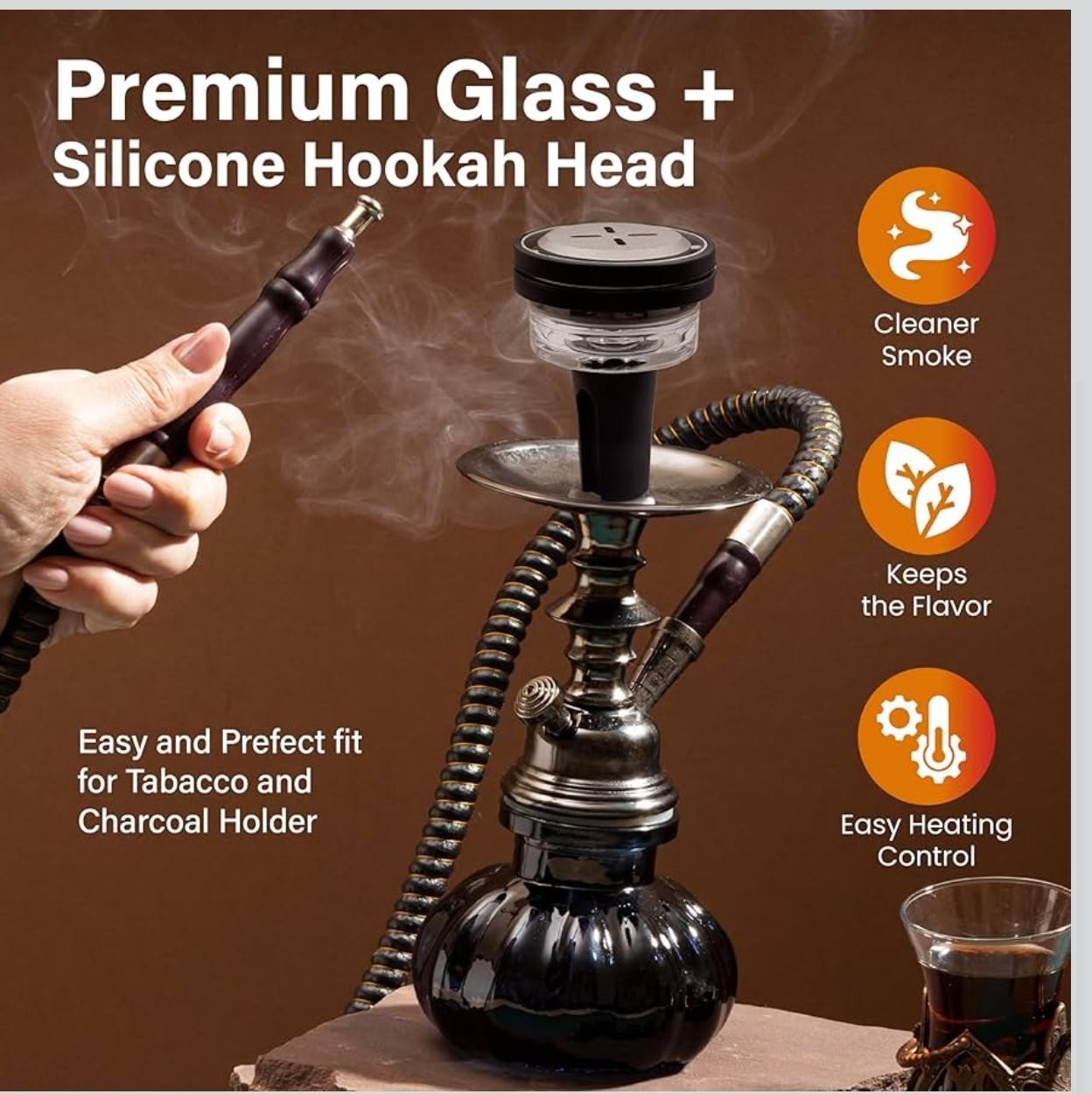 SZ Original Premium Hybrid Shisha Bowl – Glass & Aluminum + Heat Management Syst