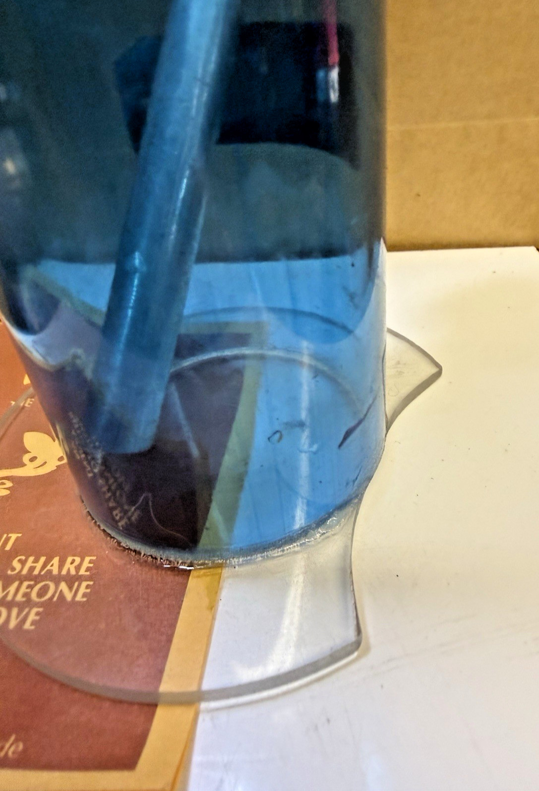 Sarah’s Family Vtg Unused Blue Bong 10 Inch 2 bowls 1 Poker 1970