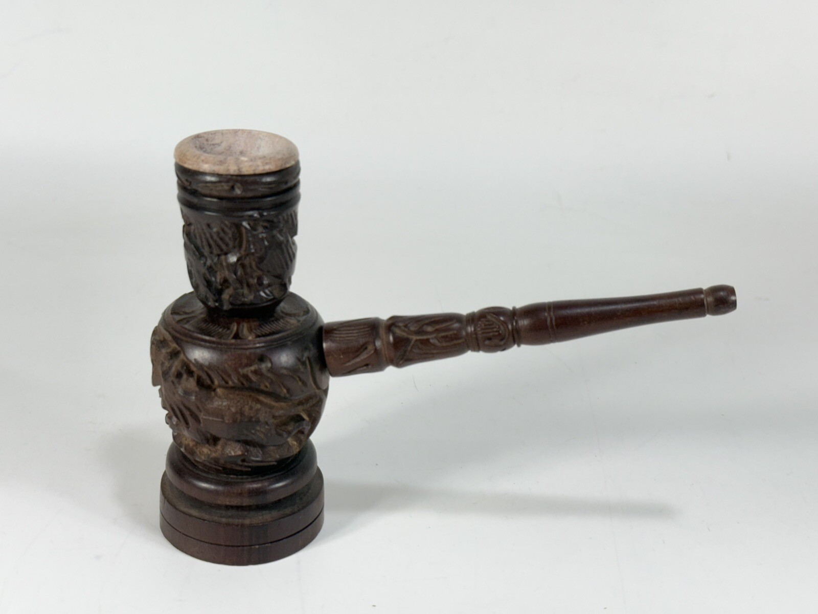 12in Handmade Traditional Indian Multi-Piece Smoking Pipe ~ Display Piece