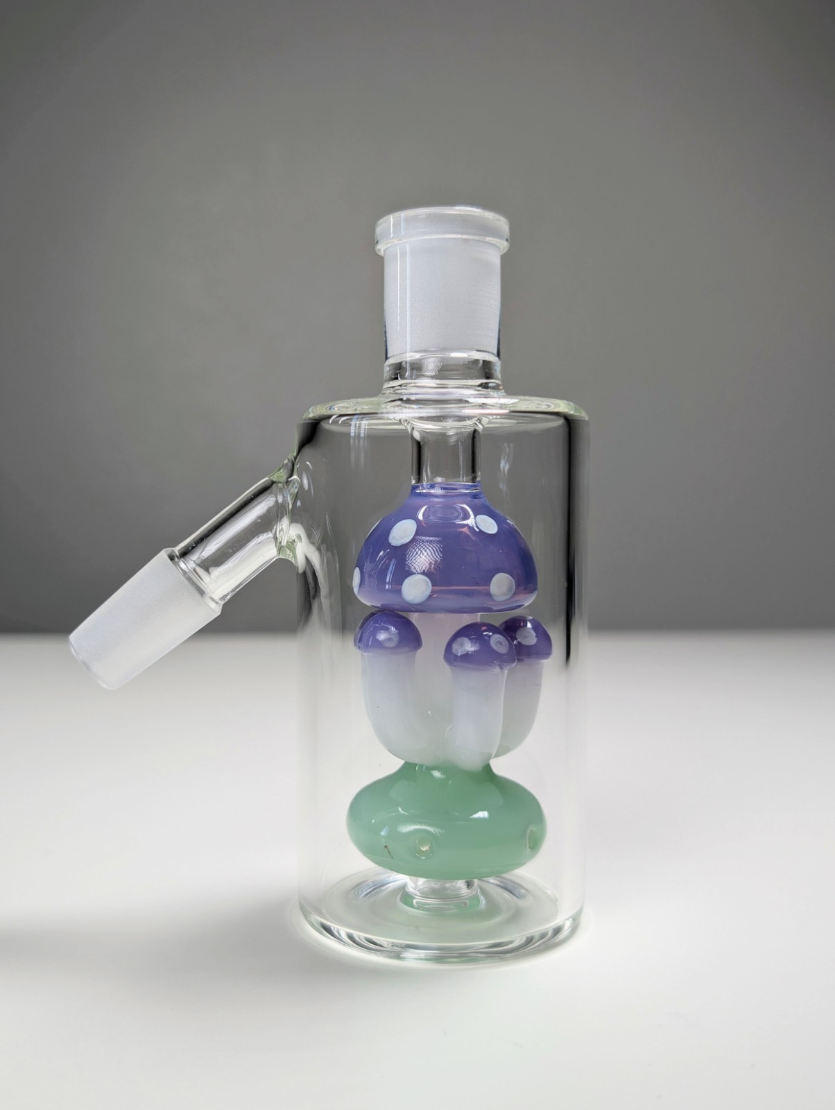 14mm 45° Purple Mushroom Premium Quality Ash Catcher Tobacco Water Pipe Bong