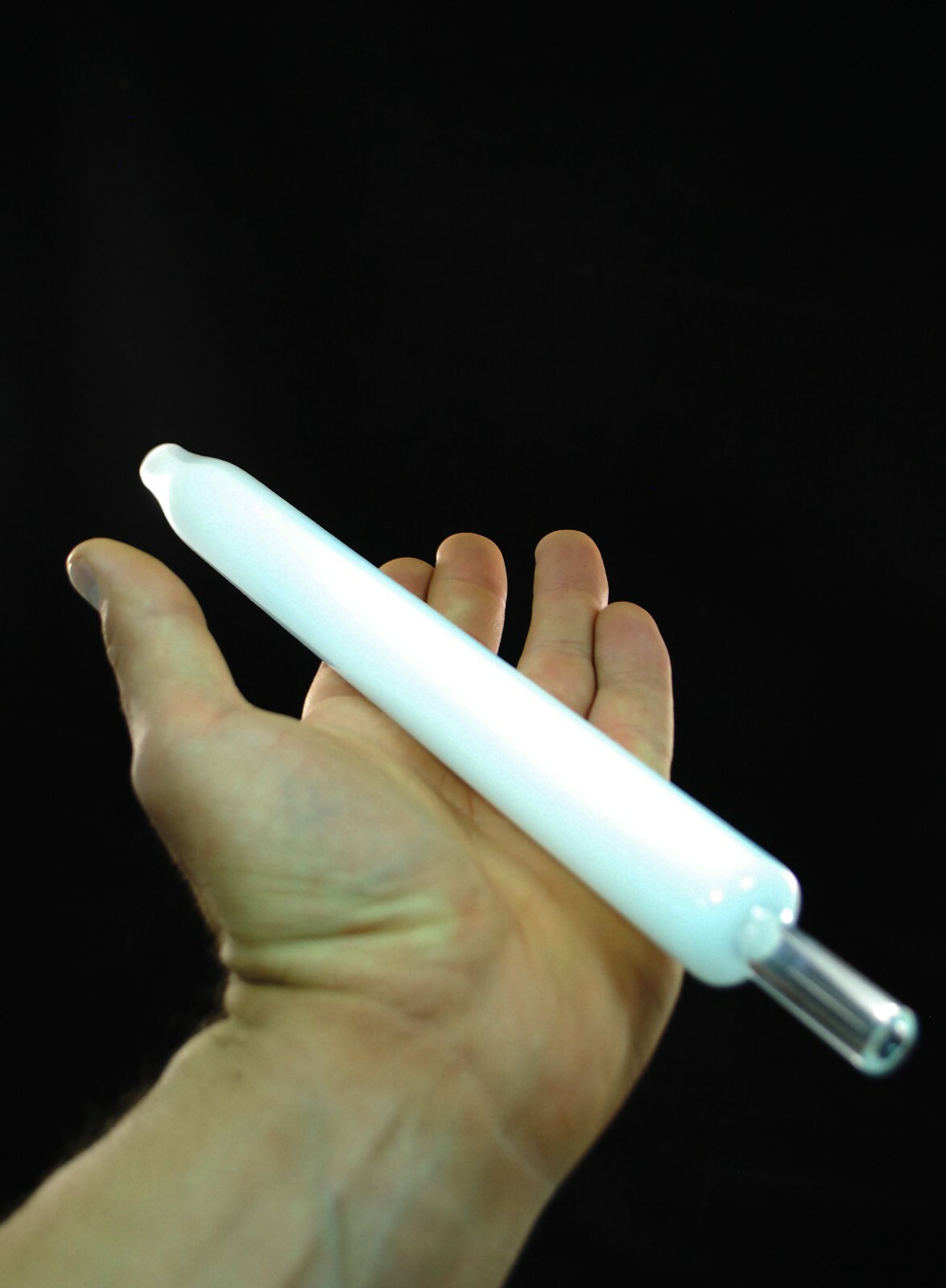 White Glass Hookah Mouthpiece Borosilicate Handle for Silicone Hookah Hose