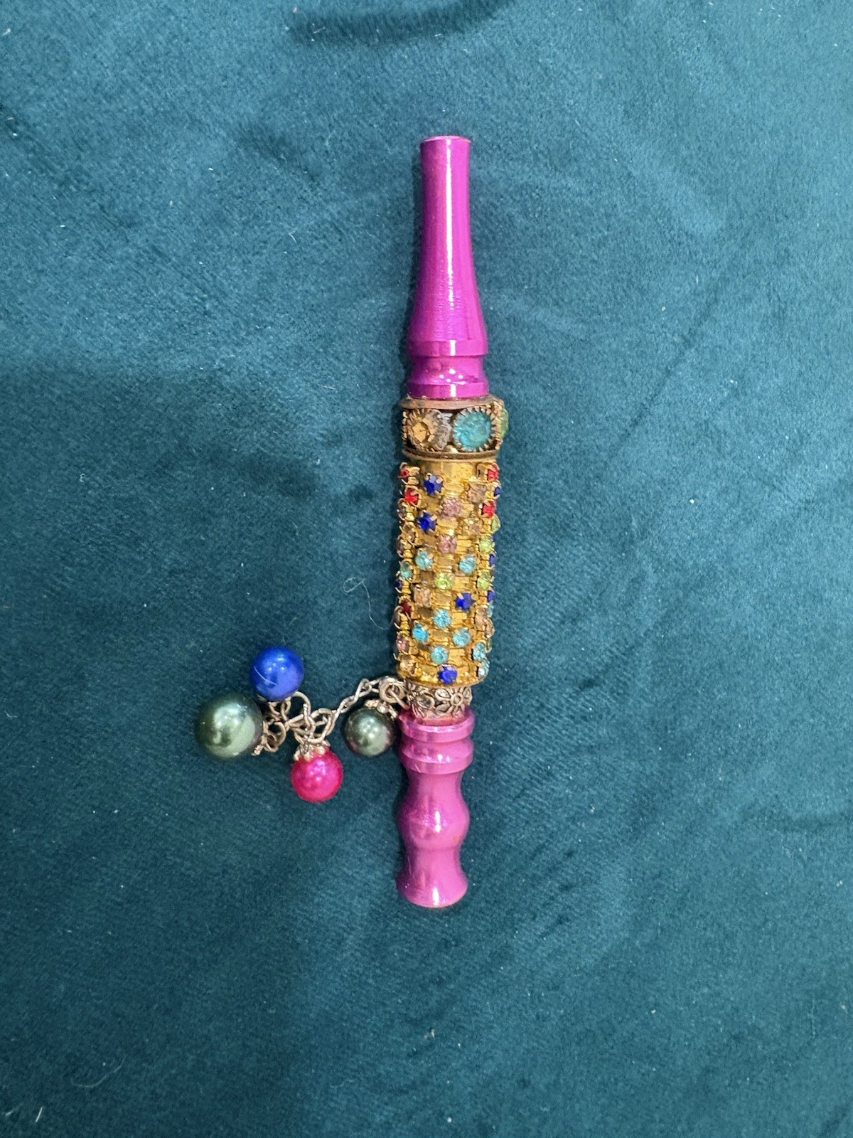Pink and Gold Beaded Women hookah tip
