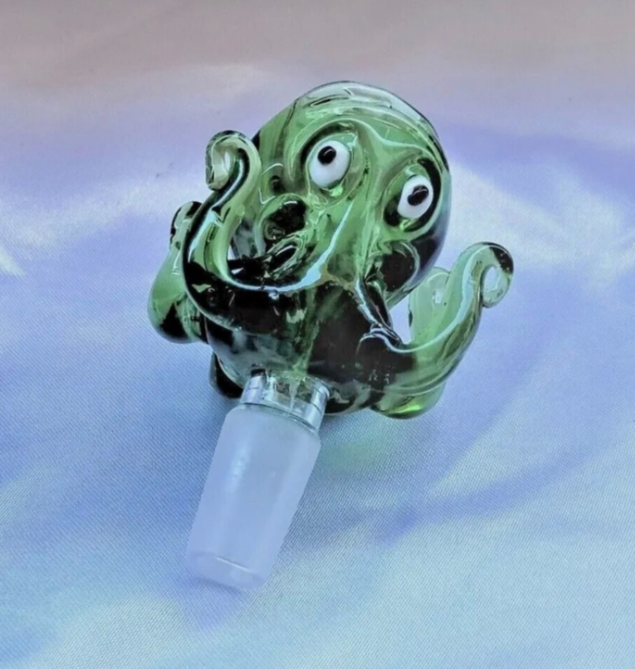Primium 14mm Green Thick Glass Octopus Bong Bowl Head Piece Bong Bowl Holder