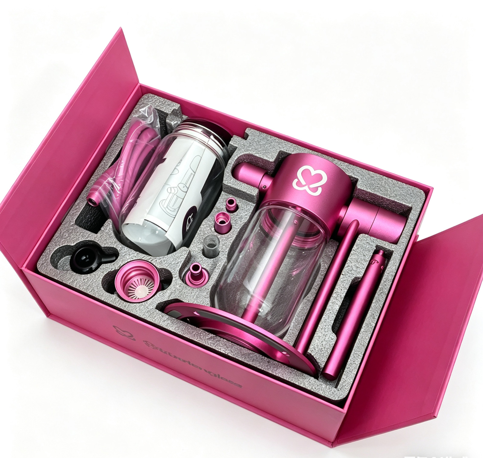Gravity Hookah Glass Bong Water Pipe 360 Rotating Gravity Bong – Pink