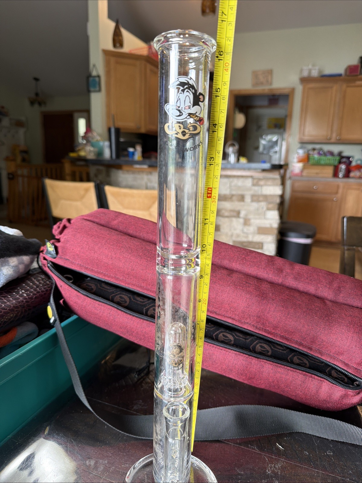 16 Inch Water Pipe Peppe Le Pew CBD Glass With Vatra Case