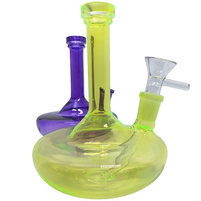 UFO 6&Prime; Inch Small Wide Base Water Pipe Bong Glass Hookah High Quality Cheap Bong