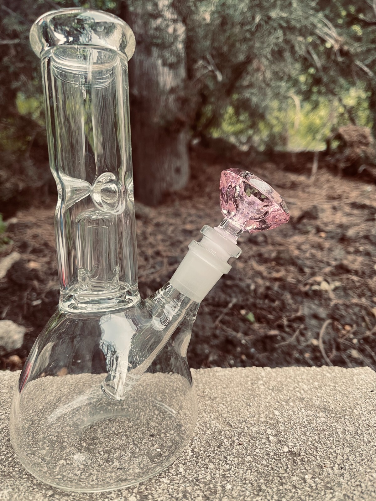 2.5&Prime; Pink Diamond 14mm Slide Male Bowl for Water Pipe Hookah Bong