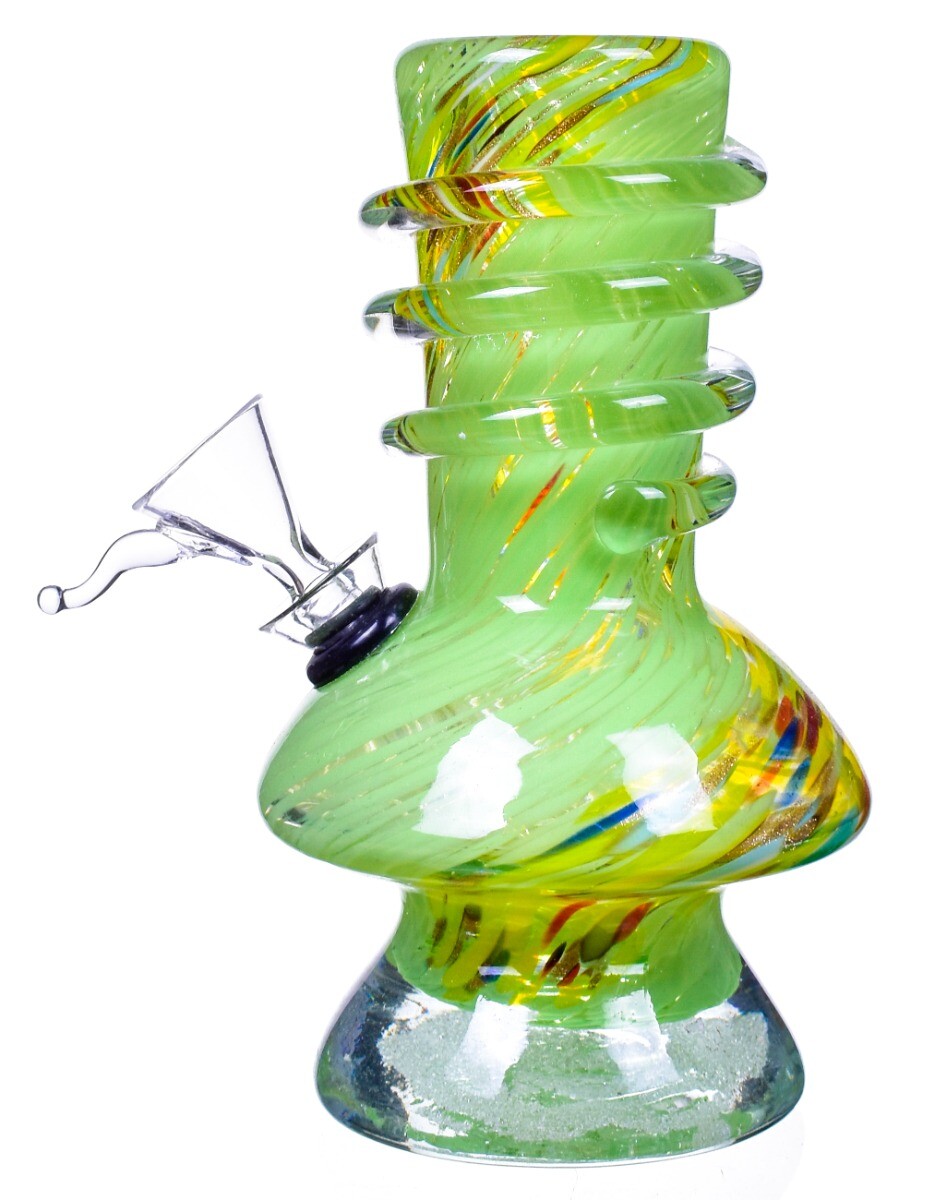 THICK 6&Prime; SPIRAL Bong SPHERICAL Base Hookah HEAVY Glass Water Pipe BUBBLER *USA*