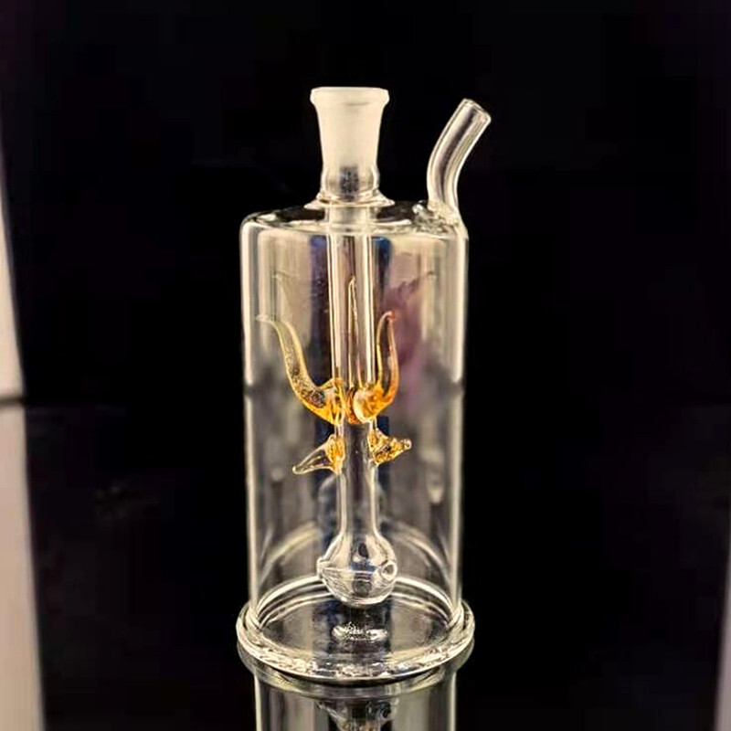 4.7inch Clear Portable Glass Bong Various Styles Water Pipe Bubbler+Tube & Bowl