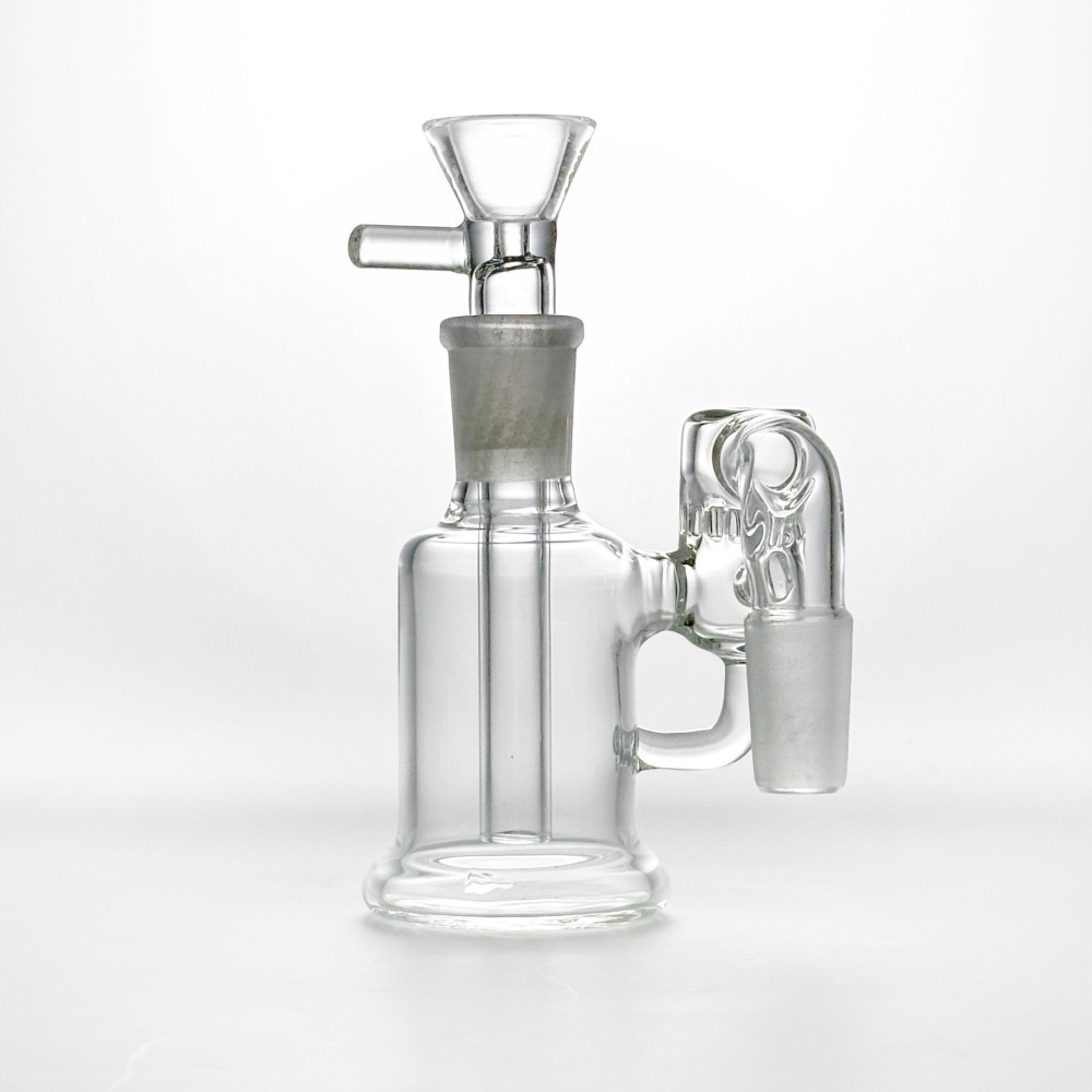 Thick 14mm 90° Glass Ash Catcher Dual Chamber Honeycomb Perc for Glass Bong