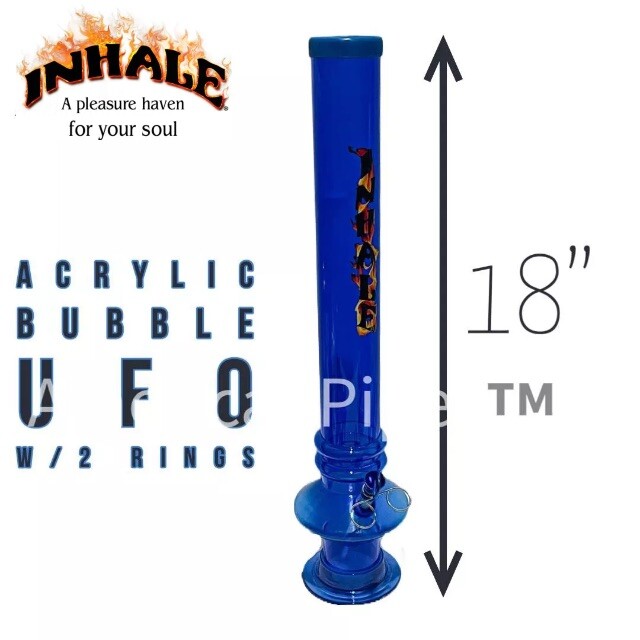 INHALE®️18&Prime; UFO ACRYLIC HOOKAH WATER PIPE WITH A PULL STEM MADE IN THE USA