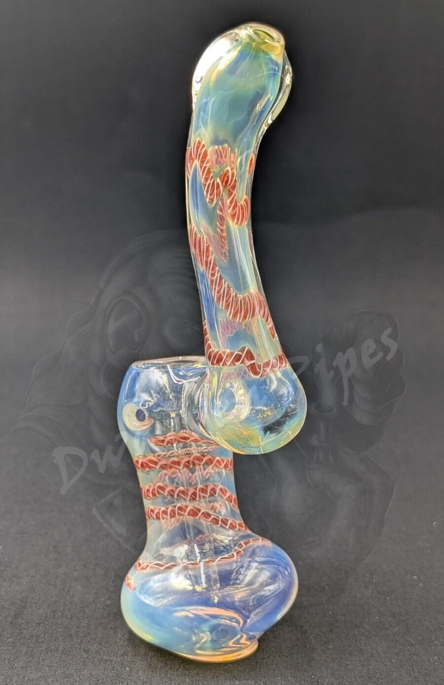 6.5&Prime; Inch Tobacco Glass Bowl Bubbler Fumed Red