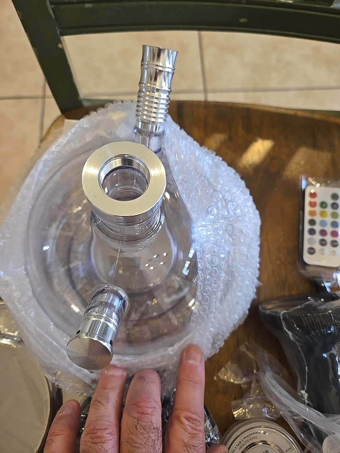 Qiqici Hookah Set 1 Hose Hookahs Modern acrylic Bubble Hookah Shisha Hooka 1st T