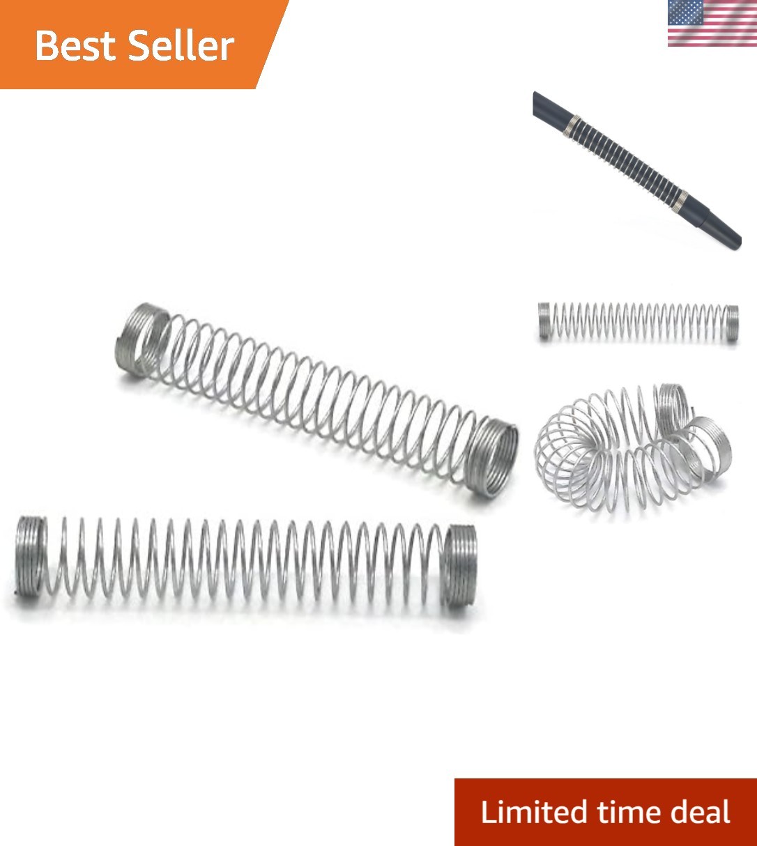 Elegant Silver Shisha Hose Springs Set – 2PCS for Enhanced Hookah Performance