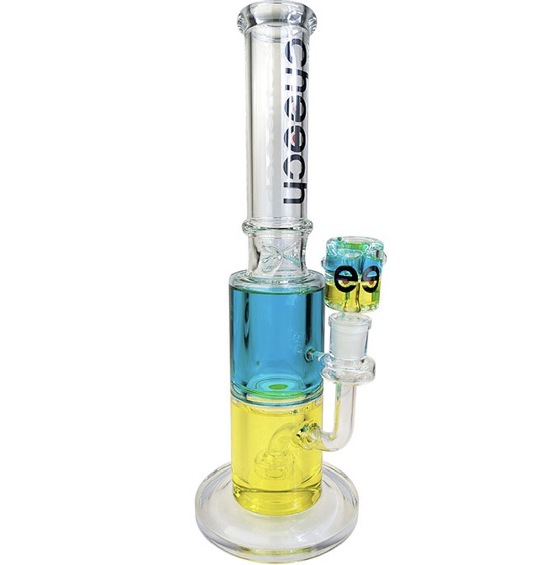 Cheech Glass 13&Prime; Glycerin Frosted Bong Glass Water Pipe With Ice Chamber NEW