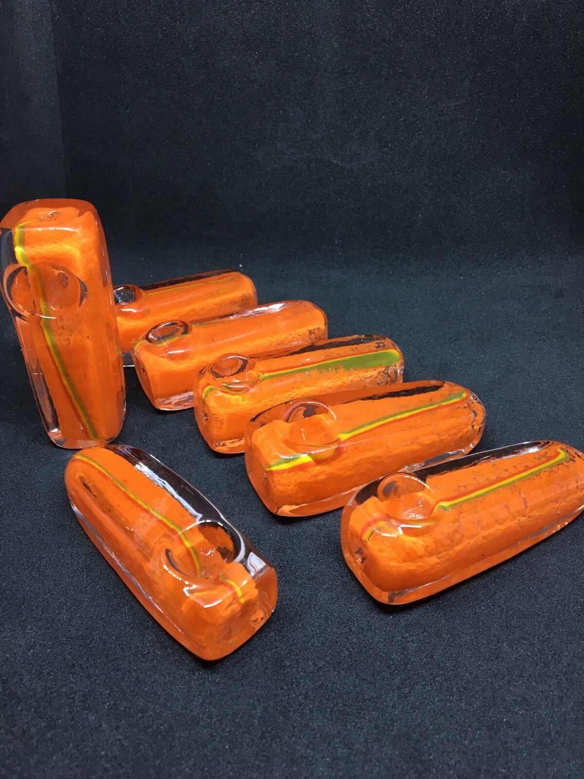 HEAVY SQUARE HAND PIPE 3” CUBE XC20O TUBE USA MINI BLOWN GLASS TOBACCO SMOKING 1