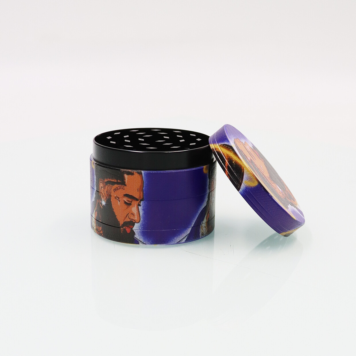 1 Set Metal Herb Grinder Manual Hand Grinders 4 Layers Joint Random Hand pipe