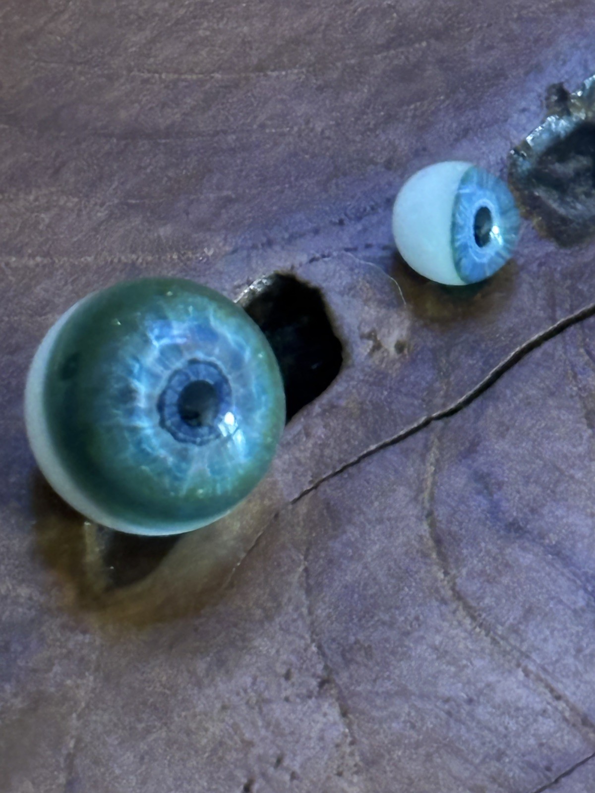 « Kraken »-Glass Eye balls- Terp pearl and ball top. Brand new