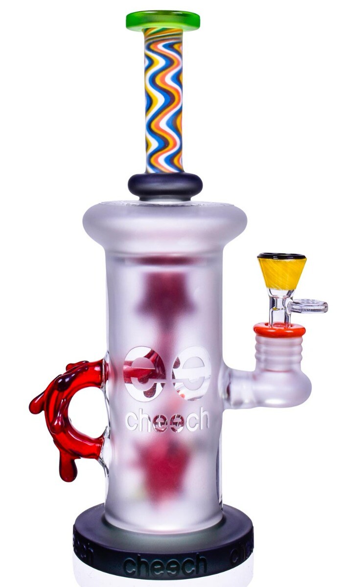 THICK Cheech™ 12&Prime; HEART Recycler BONG Wigwag Glass Water Pipe HEAVY Hookah *USA*