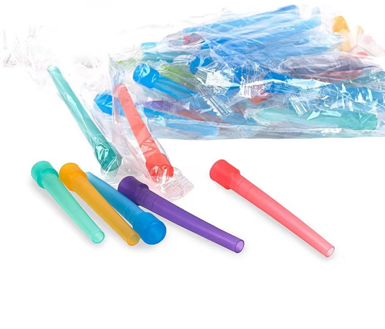 200 pcs 3.5&Prime; Mixed Color Hookah Disposable Mouth Tips Individually Wrapped