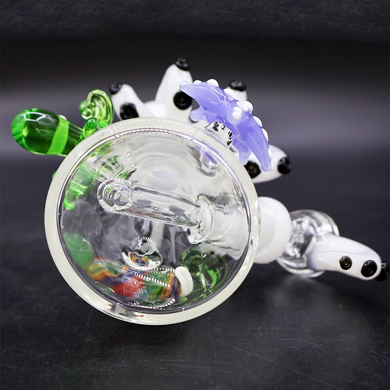 5.7&Prime; White Octopus Smoking Water Pipe Handmade Glass Bong Bubbler with 14mm Bowl