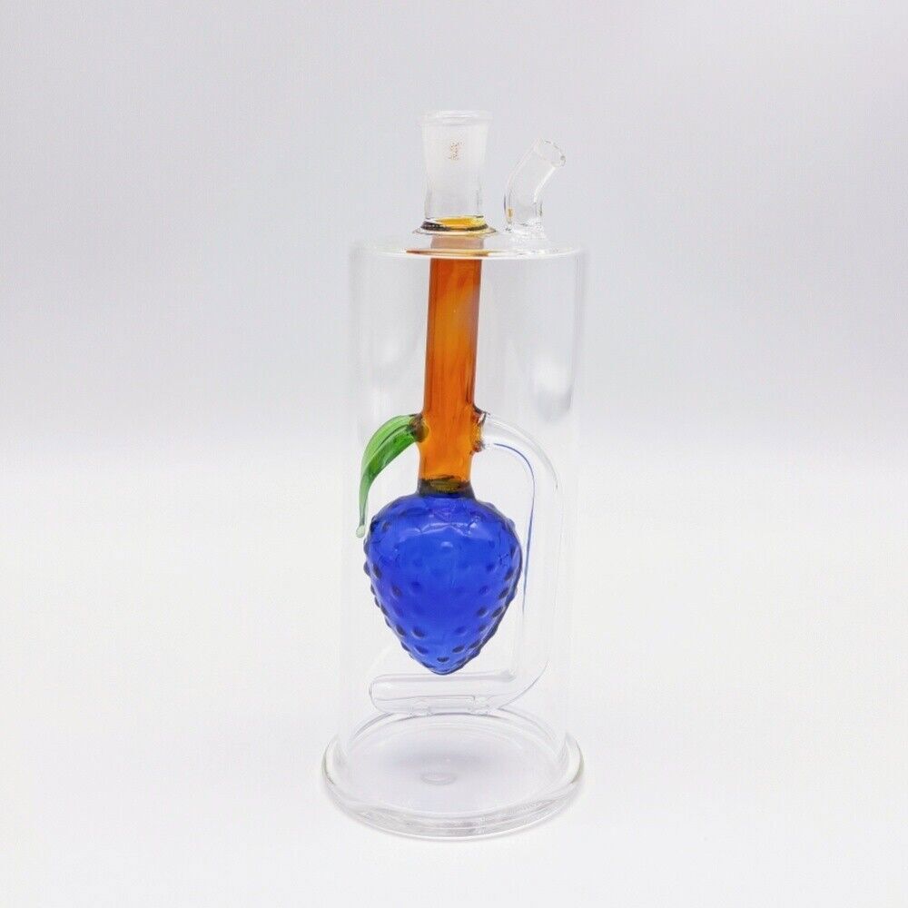 5.5in Glass Bong Strawberry Water Pipe Pyrex Smoking Shisha Bubbler Hookah Bowl
