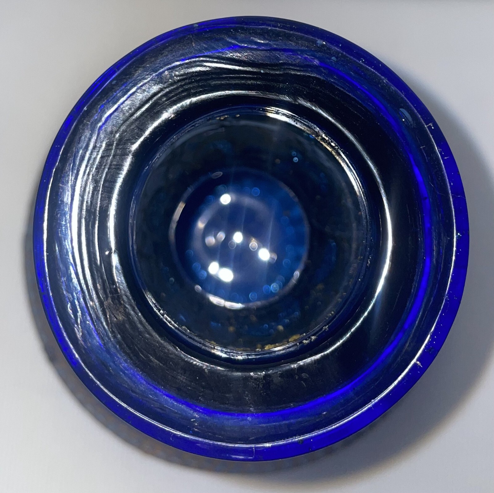 Syrain Hookah Flask Cone Shaped Cobalt Blue Glass Multi-Color 10 Inches High