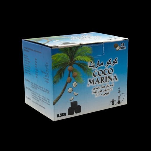 COCO Marina Coconut Charcoal 500g 36 Cubes shisha 0.5kgفحم كوكومارينا للبخور