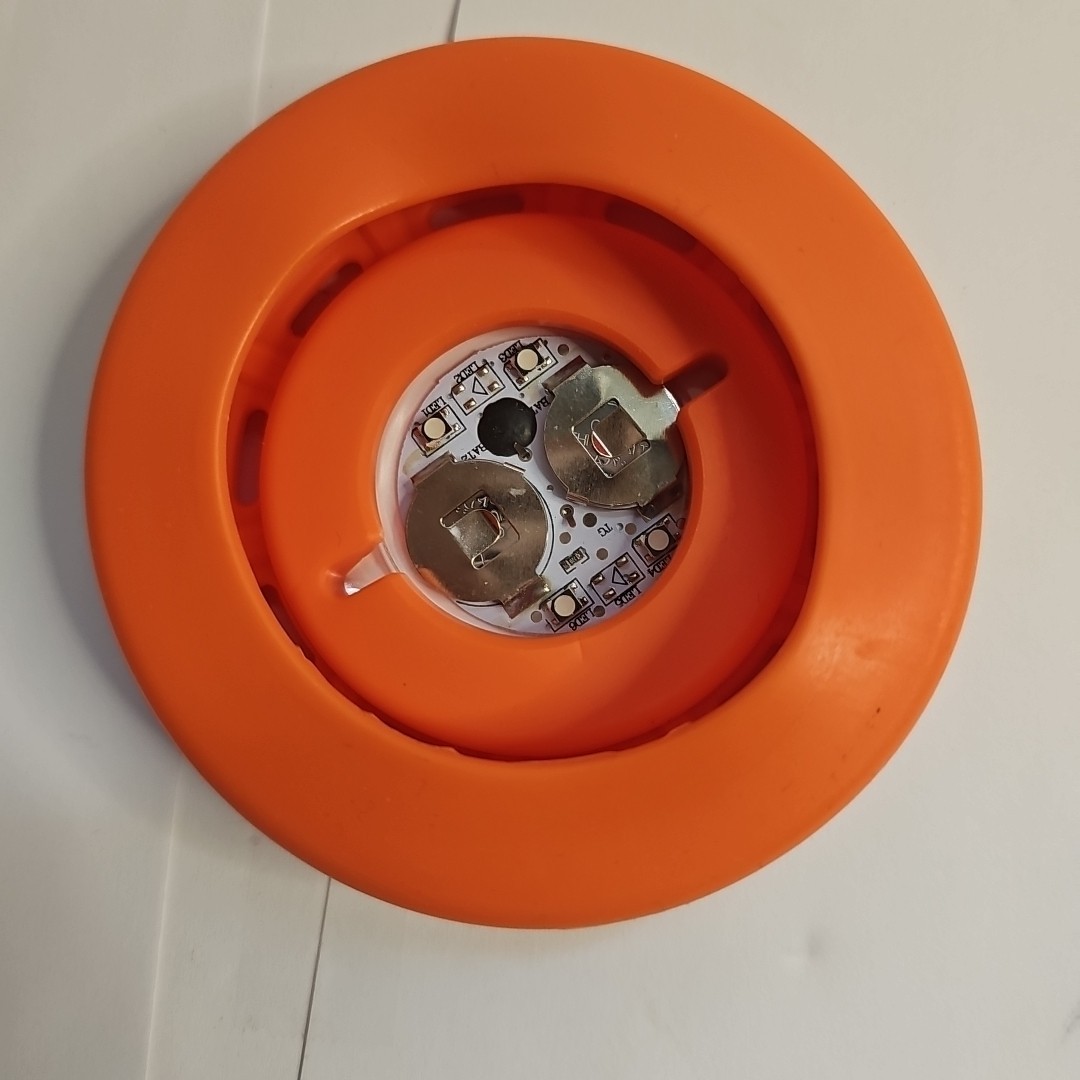 LED Color Light Bottom Beaker Base Sleeve Orange Silicone Protection 3.5&Prime; Round